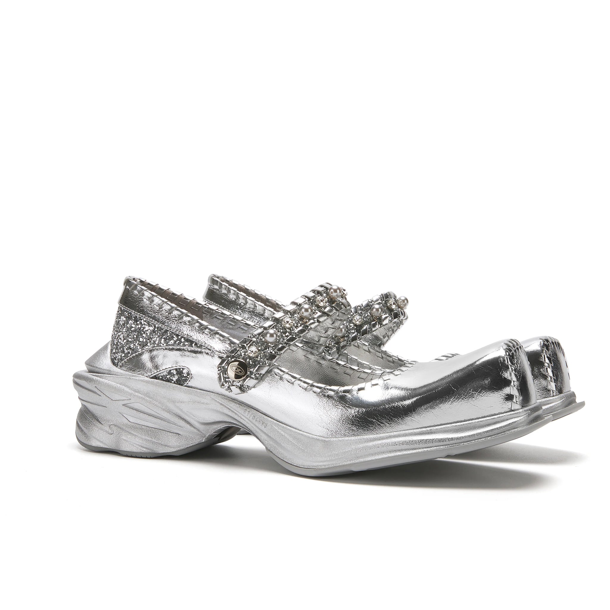 ATCROX&Florentinaleinter Co-branded cowhide square-toed ballet sports shoes