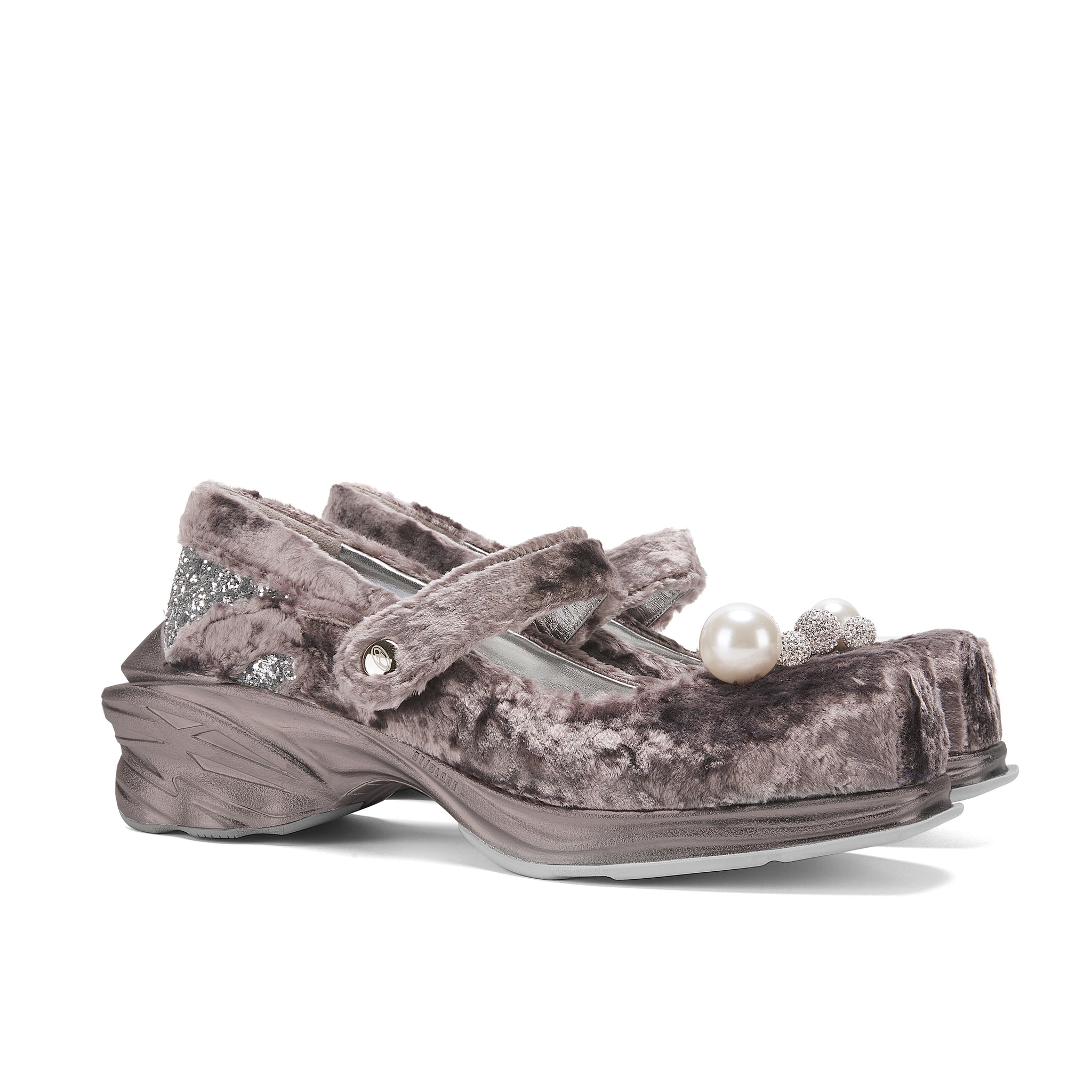 ATCROX&Florentinaleinter Velvet pearl Swarovski ballet sneakers
