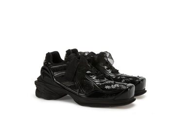 ATCROX&Florentinaleinter Co-branded cowhide square-toed beaded sports shoes