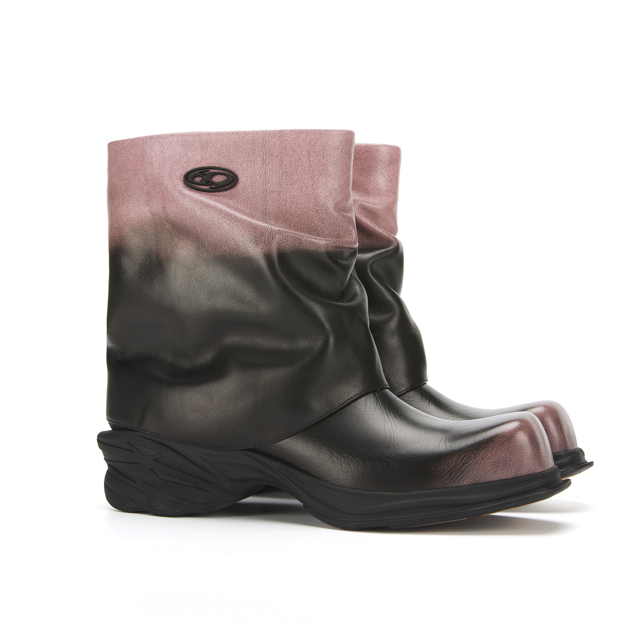 ATCROX METATUBE Gradient cowhide ankle boots