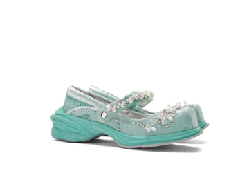 ATCROX&Florentinaleinter Velvet pearl Rococo catwalk ballet shoes