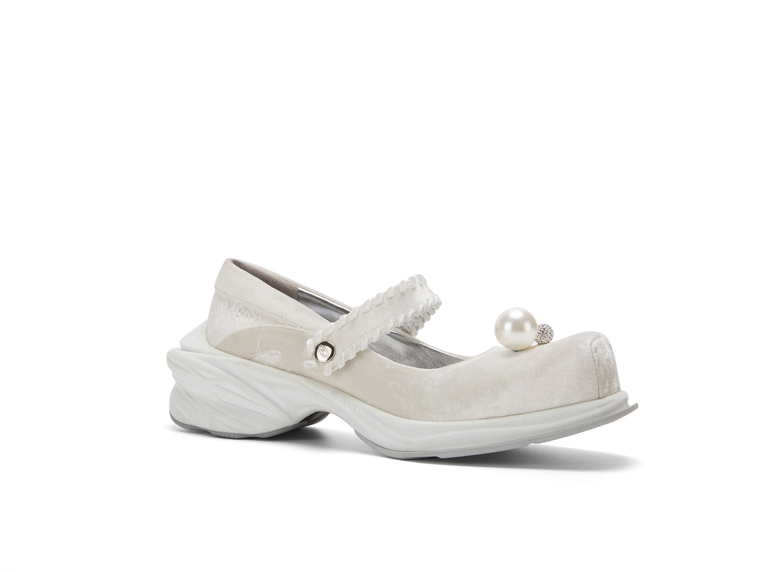 ATCROX&Florentinaleinter Velvet pearl Swarovski ballet sneakers