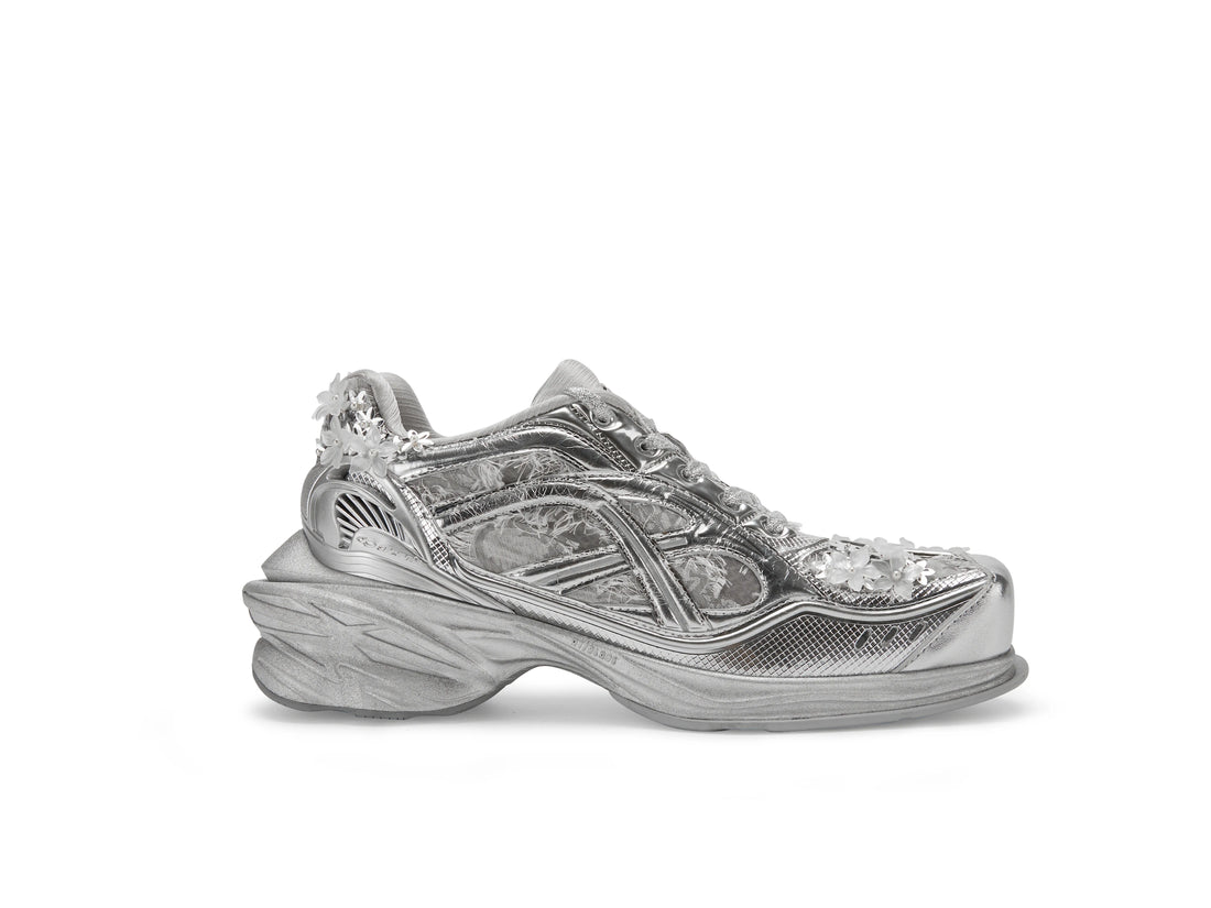 ATCROX&Florentinaleinter Co-branded cowhide square-toed beaded sports shoes