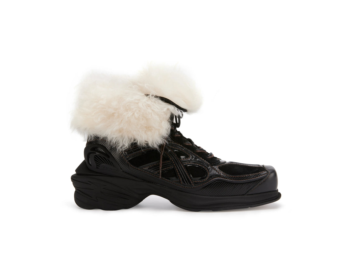 ATCROX TRIPLE S Oil-wax cowhide fur sports boots